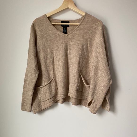 Beige 100% wool sweater - Picture 1 of 3